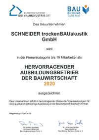 Ausbildungsbetrieb | SCHNEIDER trockenBauakustik